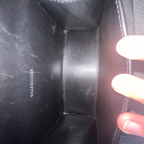 Balenciaga Hourglass Xs Handbag Crocodile Embossed in Black - Picture 9 of 9